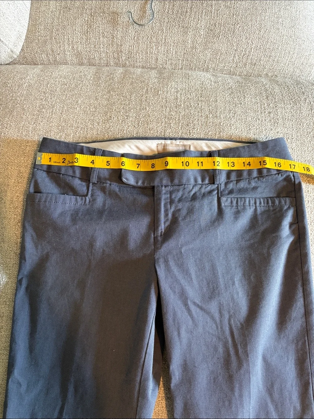 Banana Republic Steel Blue Women's Dress Trousers Slim Straight Leg Size 10